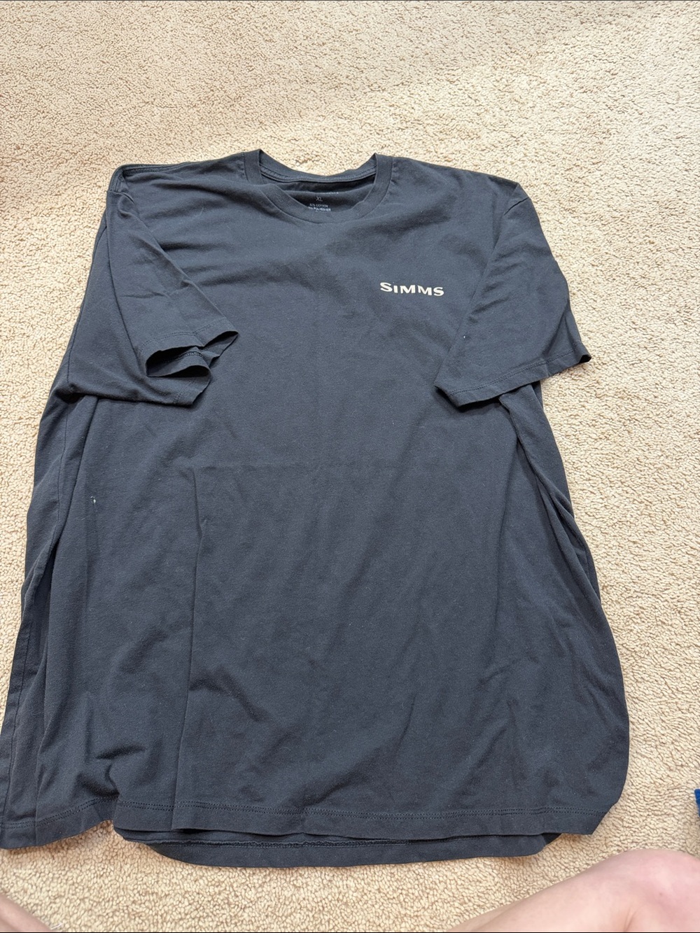Simms Black Short Sleeve Logo Tee